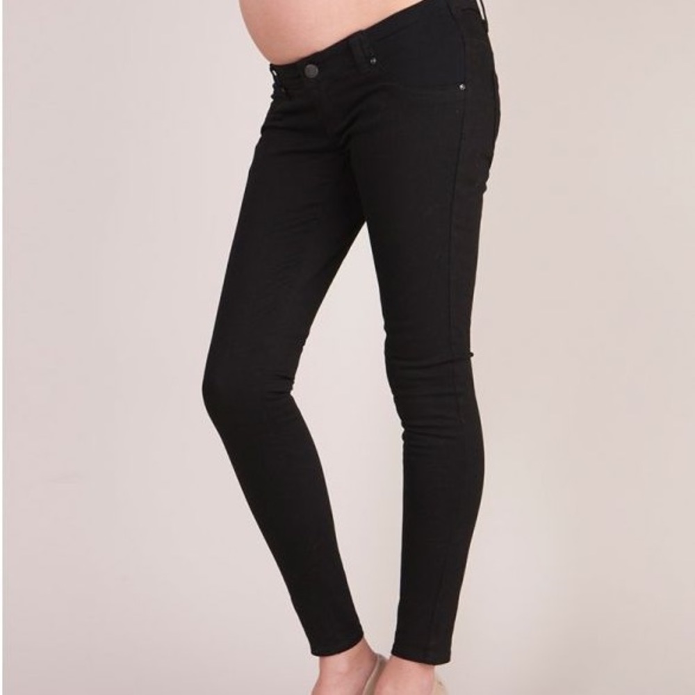$99 NWT Seraphine Under Bump Black Skinny Maternity Jeans, Size US 10, UK 14